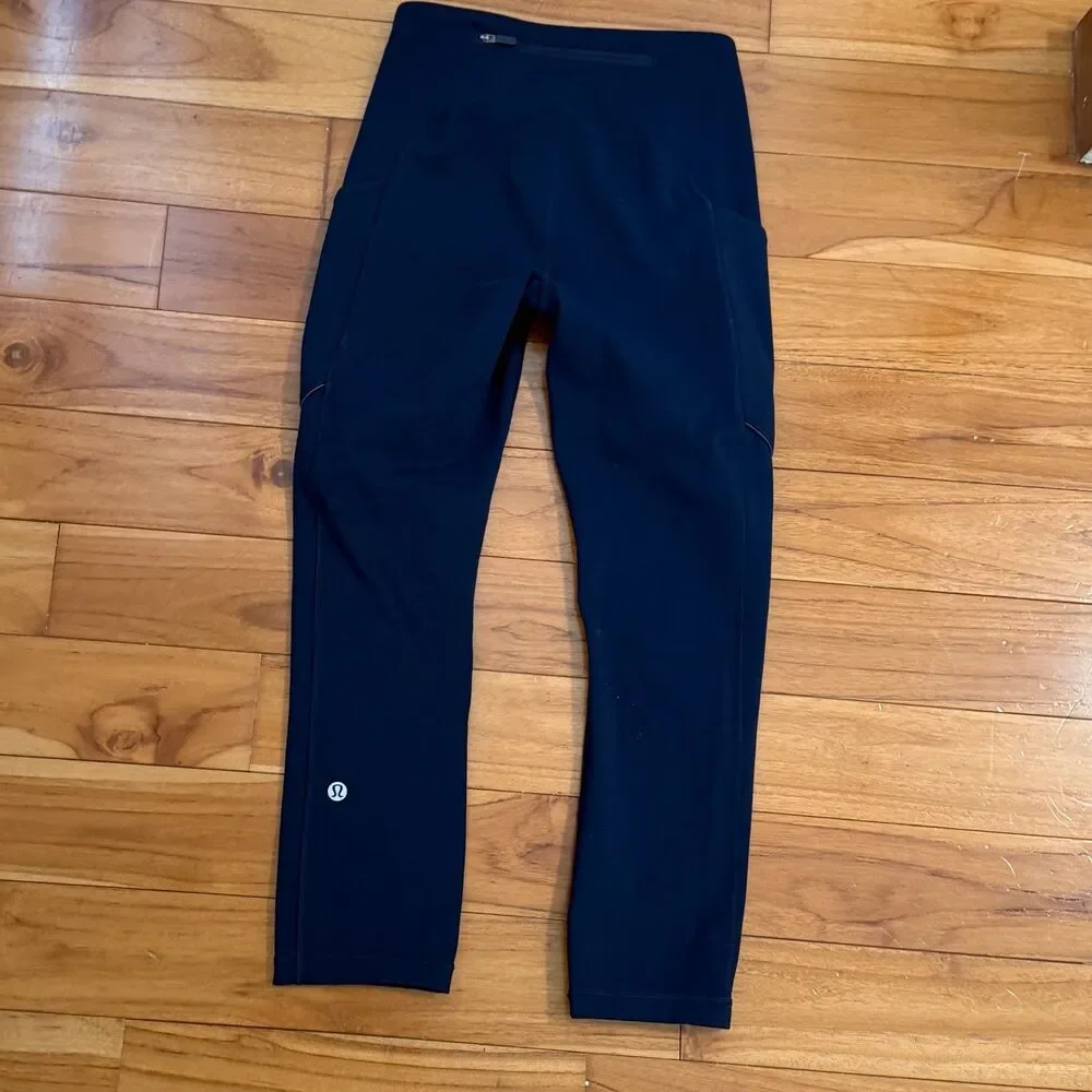 Women Lululemon Speed Up Crop Leggings High Rise 21